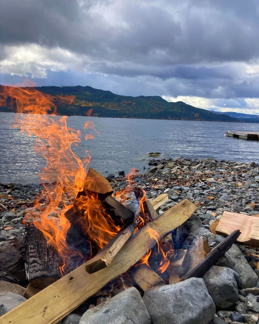 Having fire on the beach