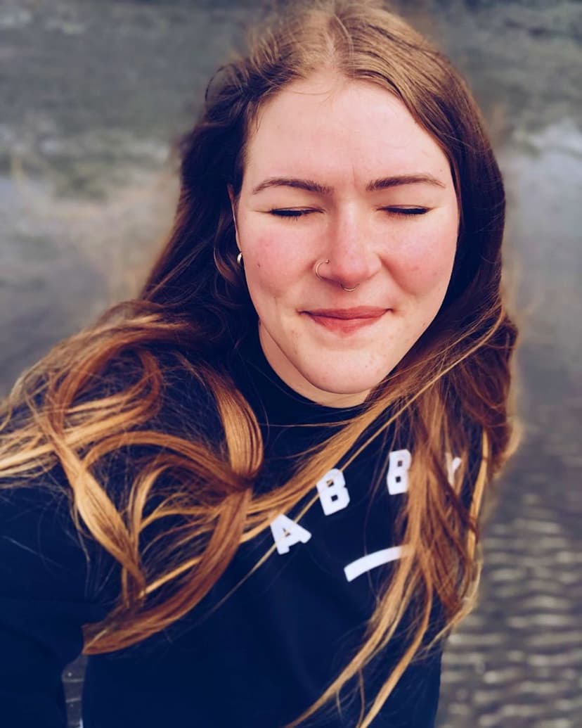 Amanda is enjoying the sunshine on her face